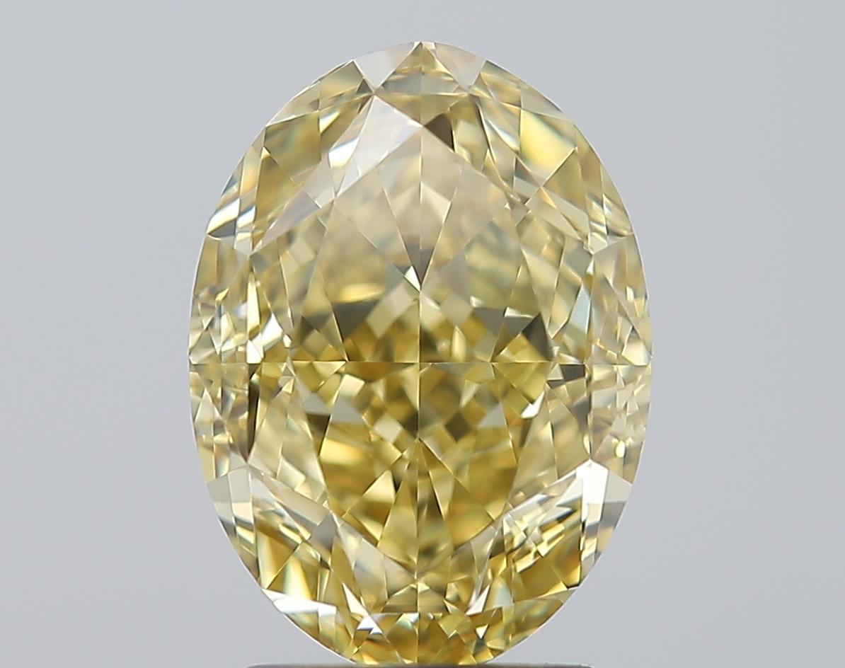 Modern GIA Certified 3.02 Carat Oval Fancy Brownish Yellow Diamond Solitare Ring For Sale