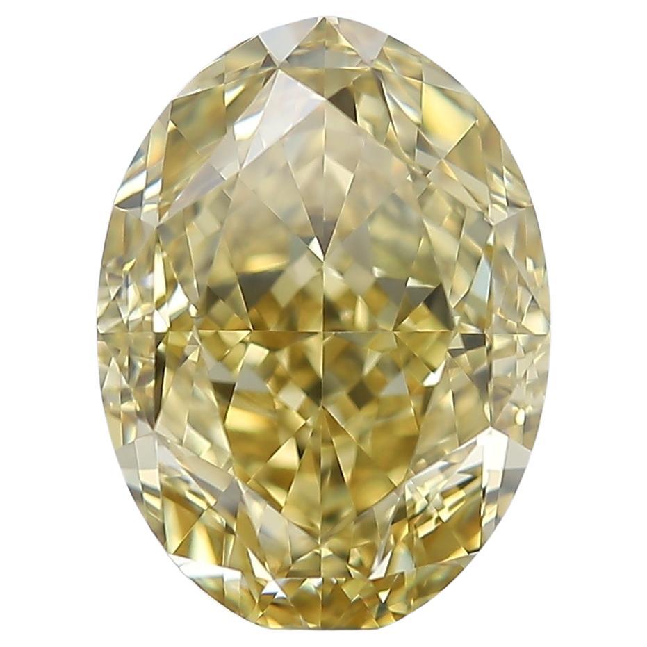 GIA Certified 3.02 Carat Oval Fancy Brownish Yellow Diamond Solitare Ring