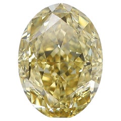 GIA Certified 3.02 Carat Oval Fancy Brownish Yellow Diamond Solitare Ring