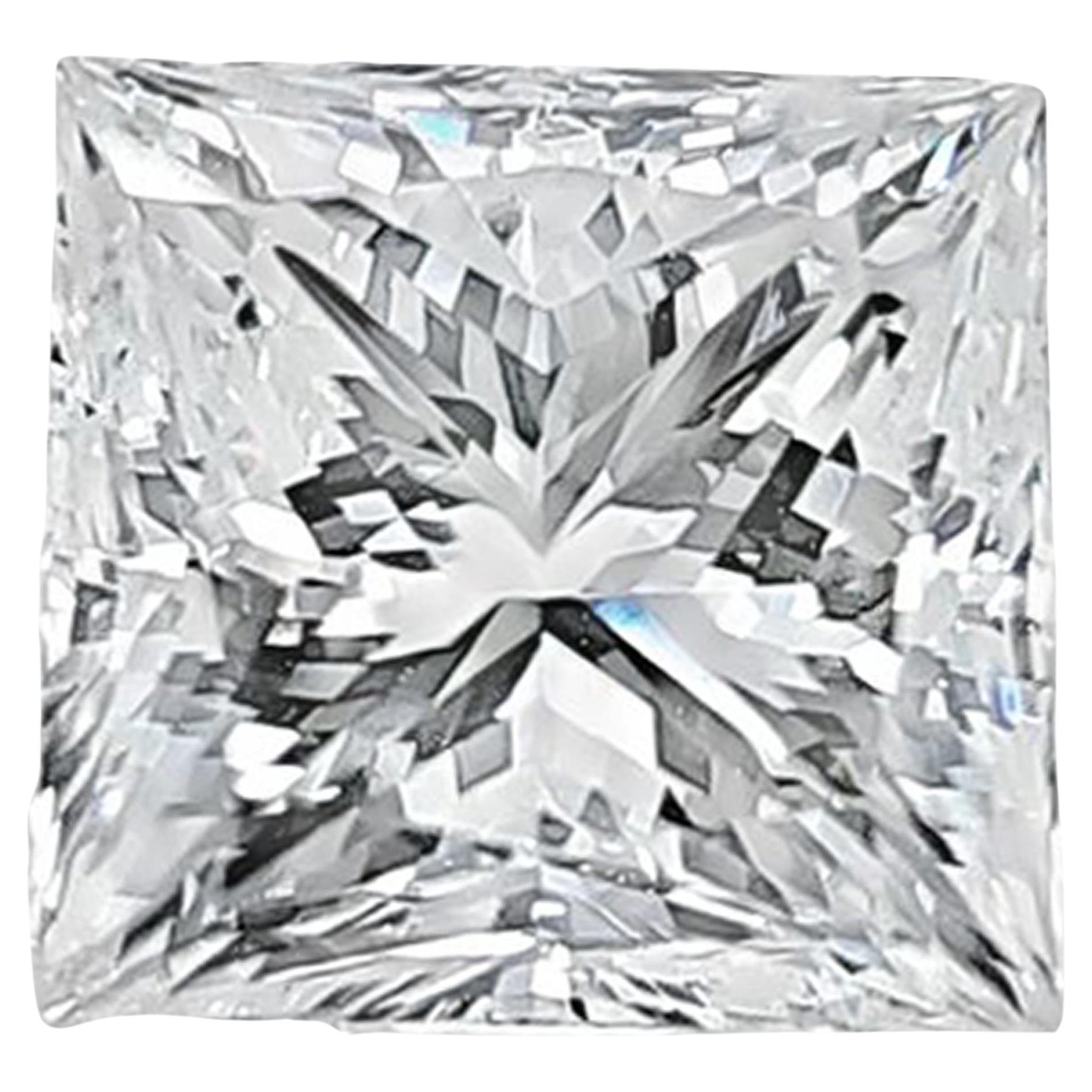 Diamante natural de talla princesa de 3.02 quilates certificado por el GIA