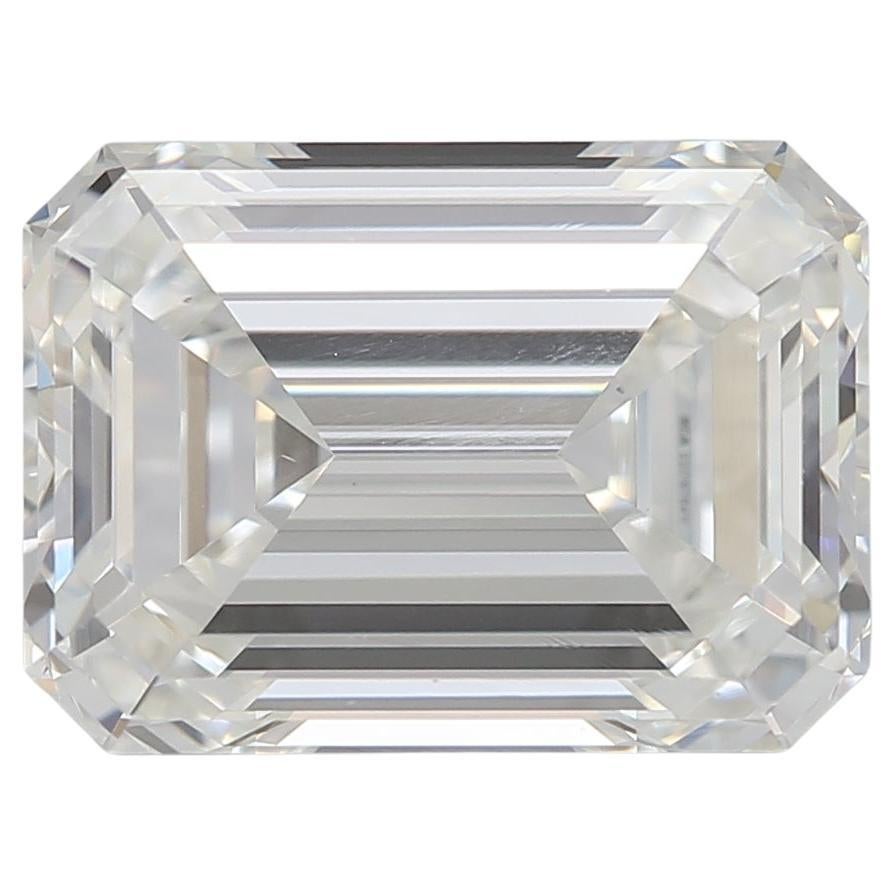 GIA zertifiziert 3,02ct Smaragdschliff Diamant VS1 lose oder in Solitär Ring gesetzt