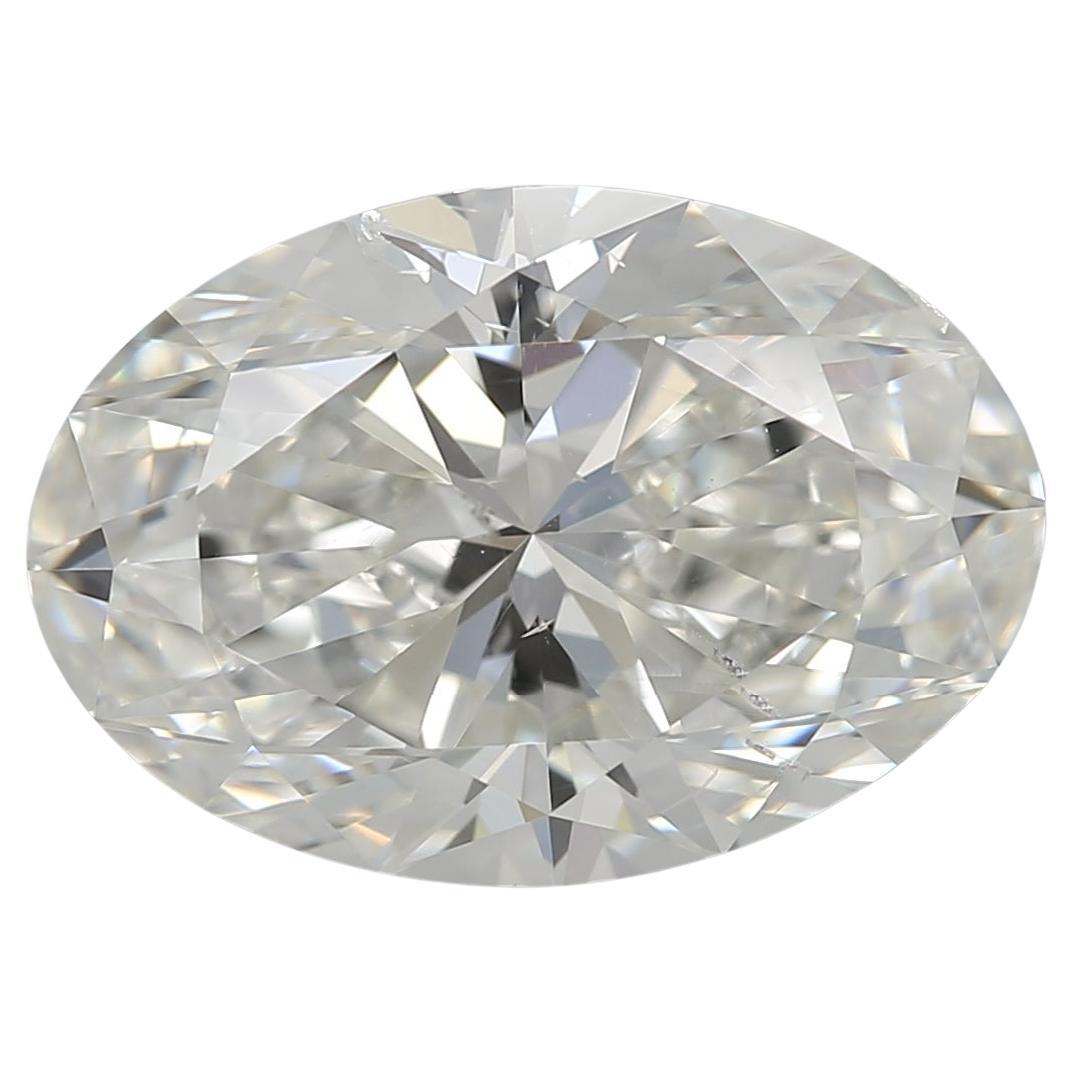 GIA zertifiziert 3,02ct J SI1 Oval Diamant lose oder in Solitär-Ring gesetzt