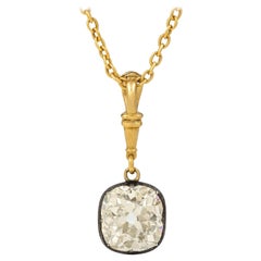 Collana con diamante taglio Brilliante Old Mine certificato GIA da 3,03 carati