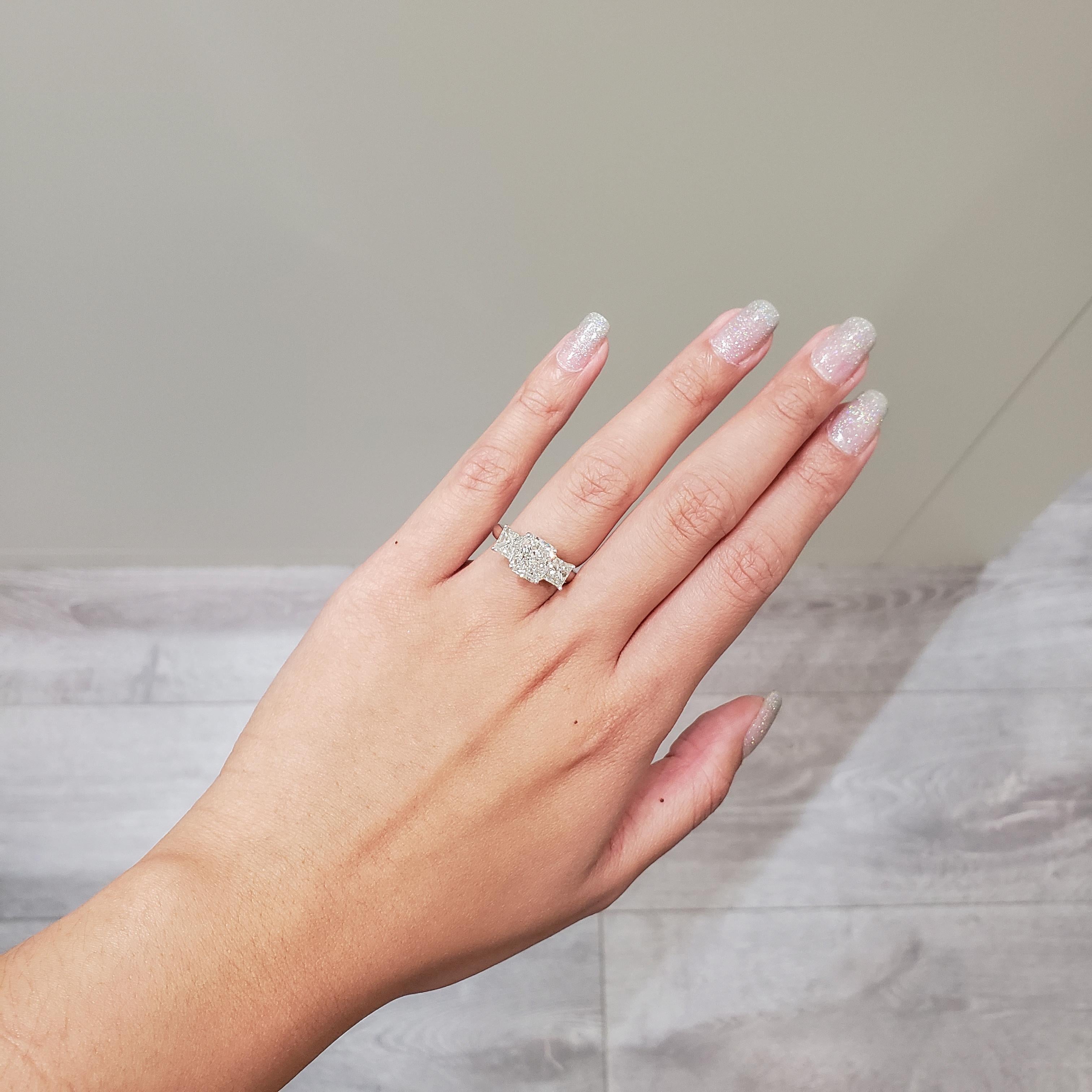 3 carat radiant cut diamond ring price
