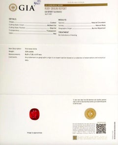 GIA certified 3.04 Carat Burma Ruby No Heat And Diamond Ring In 18 Karat W. Gold