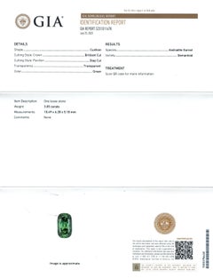 Natural Green Namibian Demantoid Garnet Gemstone 3.05 carats with GIA Report