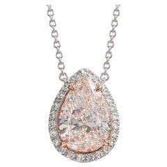 GIA Certified 3.05 Carat Fancy Brown-Pink Diamond Pendant