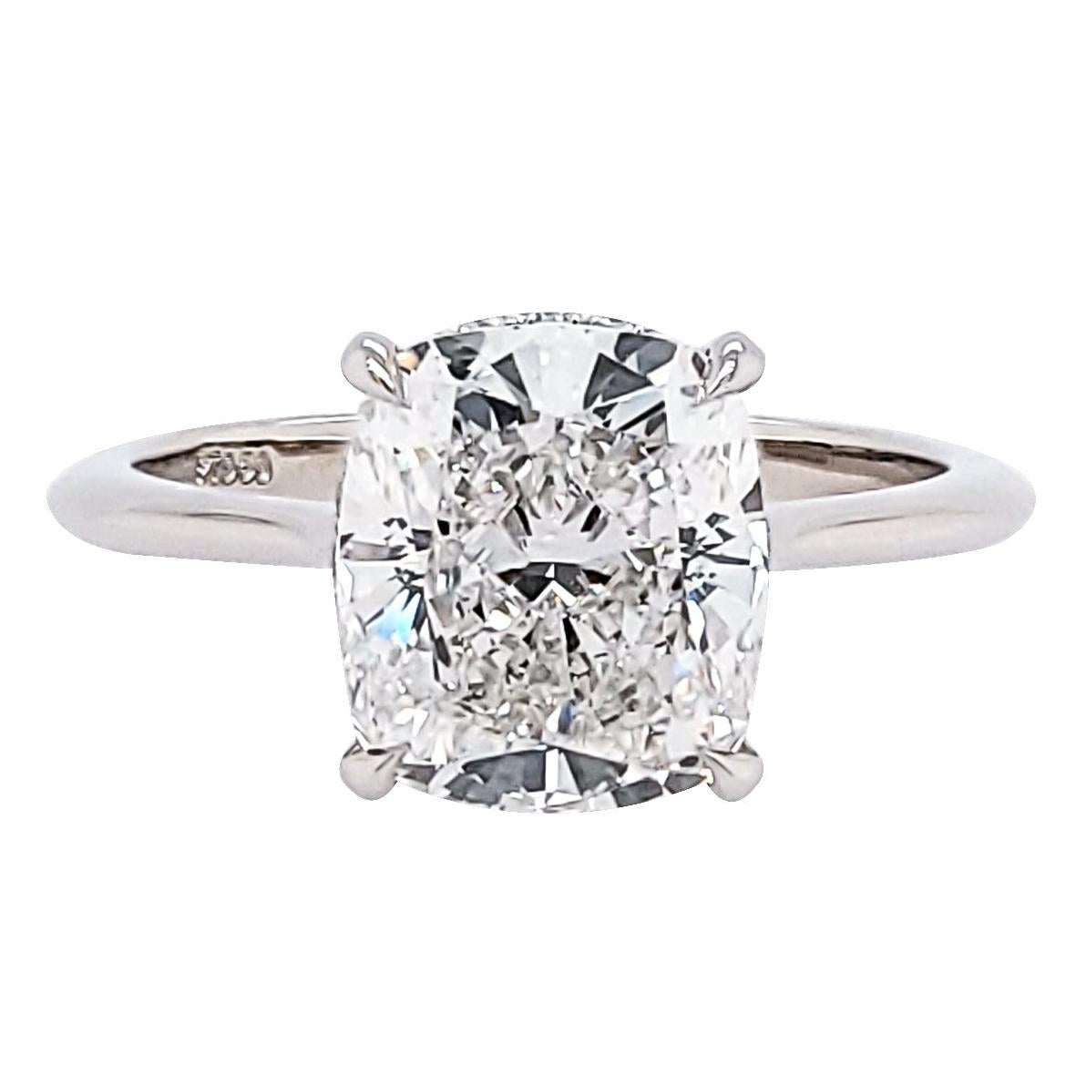 Cartier 3.05 Carat Round Brilliant Diamond Engagement Ring at 1stDibs