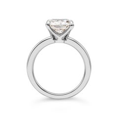 GIA Certified 3.06 Carats Cushion Cut Diamond Solitaire Platinum Engagement Ring