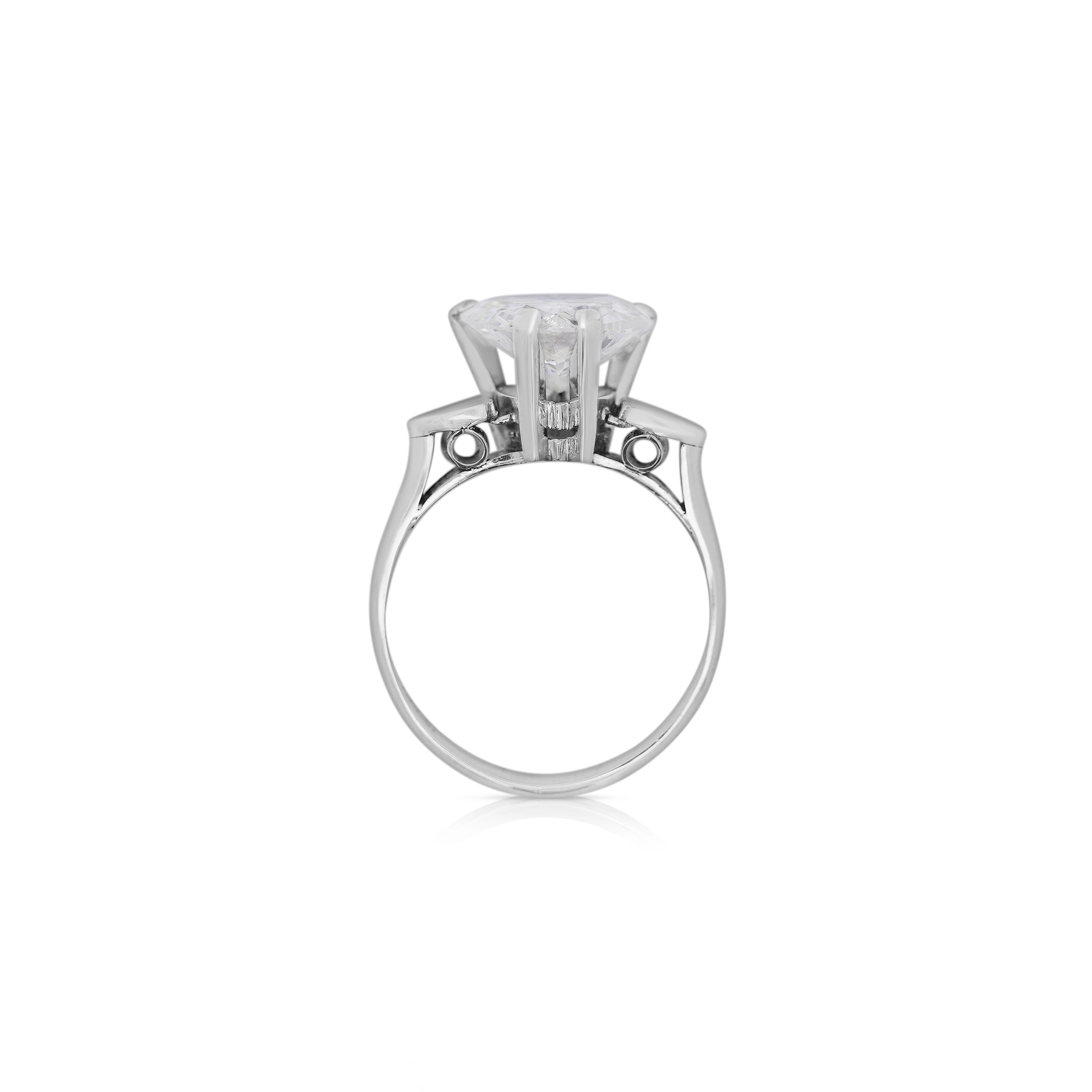 GIA Certified Natural 3.06 Carat Heart Shape K color VS2 Clarity Diamond Solitaire Engagement Ring. Set in platinum with a vintage filigree ring shank.  

Details: 
Item Type: Solitaire Engagement Ring
Metal: Platinum
Ring Size: 7
Setting: