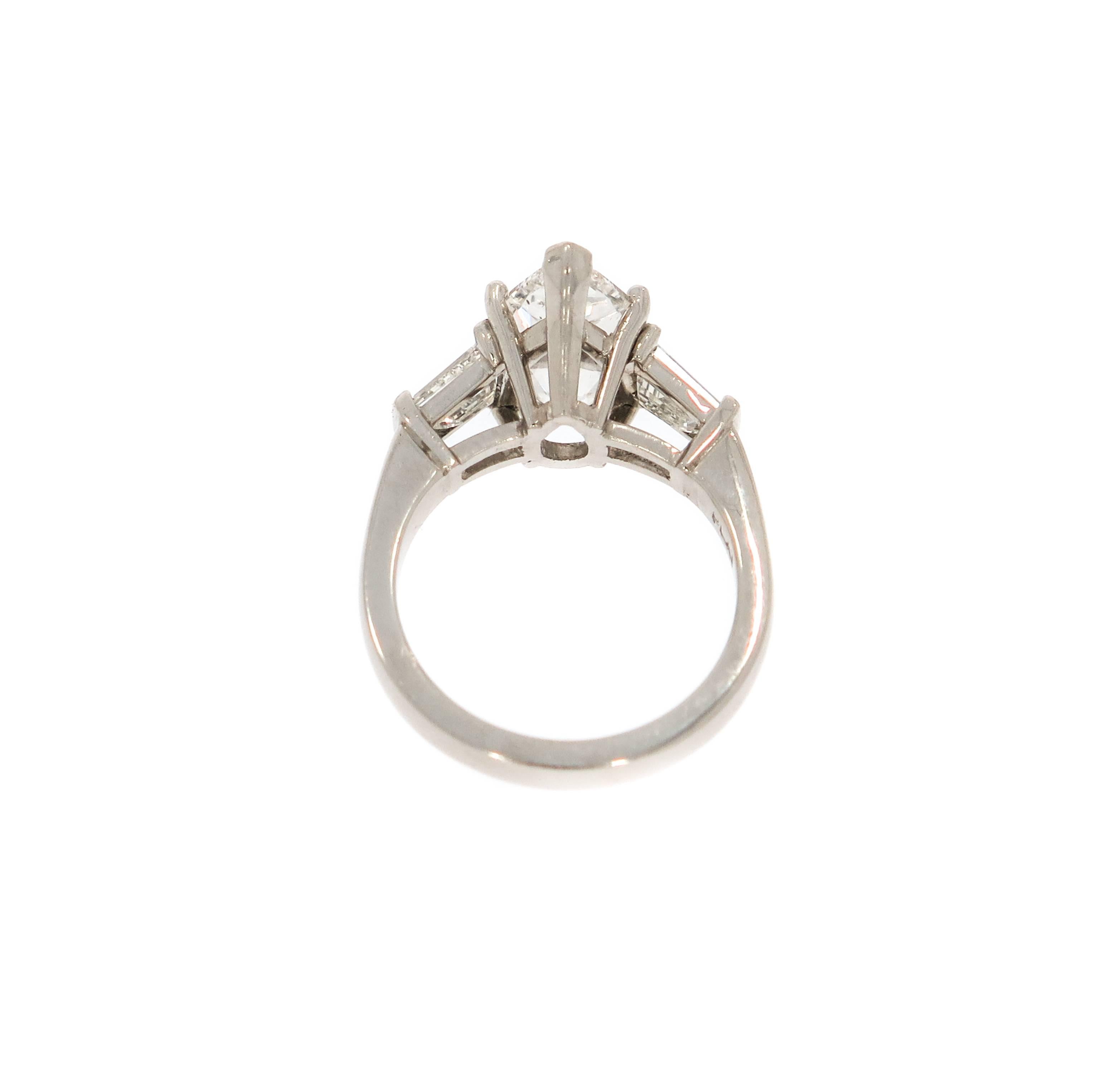 Modern GIA Certified 3.06 Carat Pear Shaped Diamond Engagement Ring
