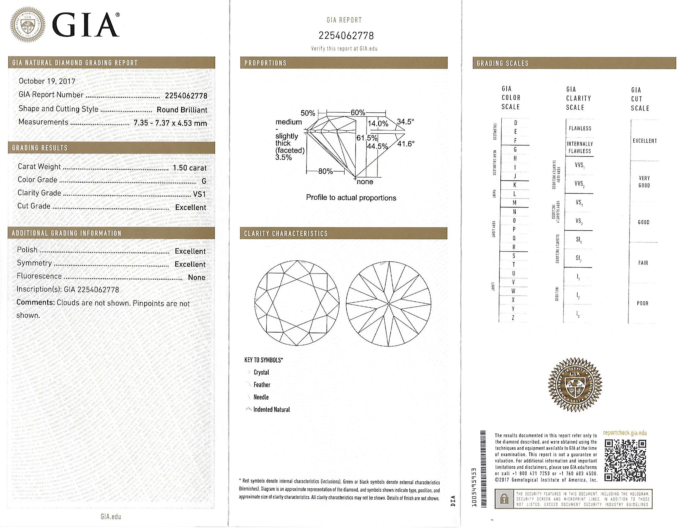GIA Certified 3.06ct G VS1 Single Stone Solitaire Stud Round Diamond Earrings  3
