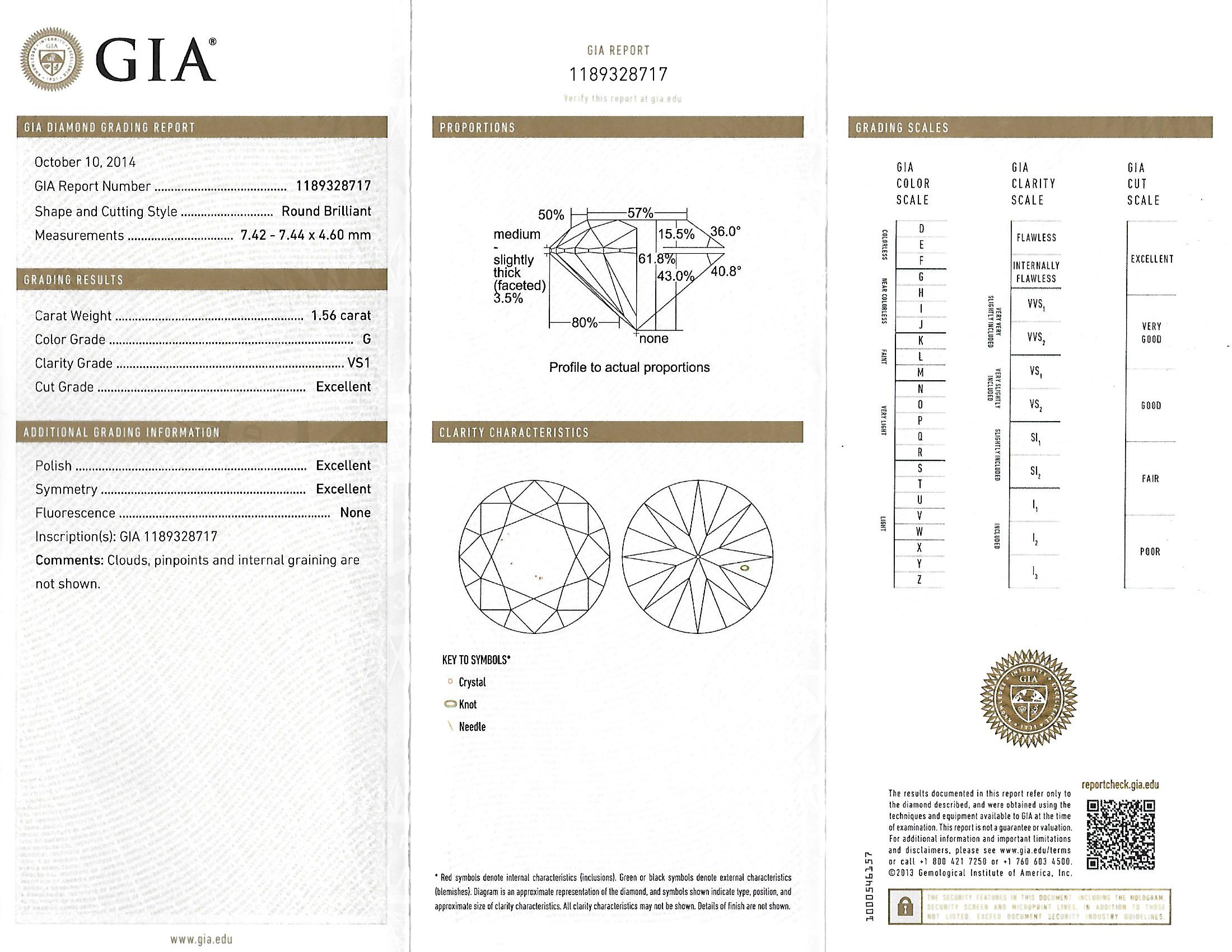 GIA Certified 3.06ct G VS1 Single Stone Solitaire Stud Round Diamond Earrings  4