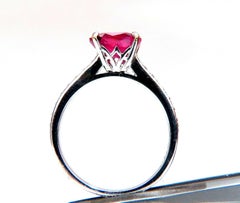 GIA Certified 3.06 Carat Red Ruby Diamonds Ring 14 Karat