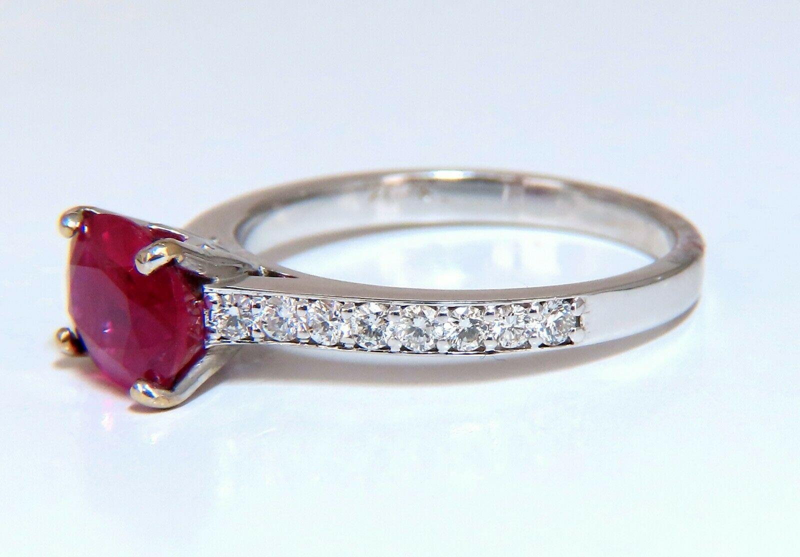 GIA-zertifizierter 3,06 Karat roter Rubin-Diamant-Ring 14 Karat für Damen oder Herren im Angebot