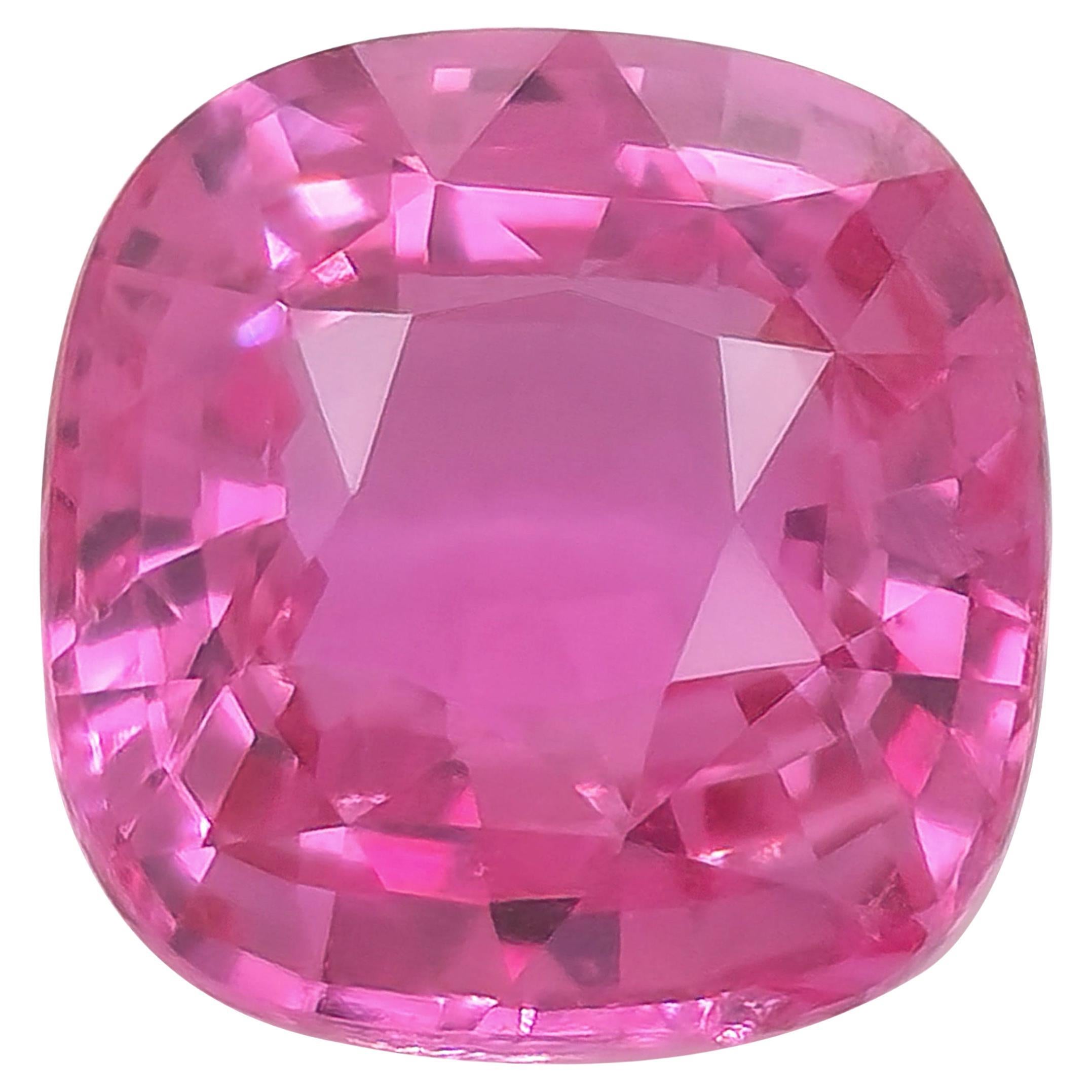 GIA Certified 3.07 Carats Unheated Madagascar Pink Sapphire  For Sale