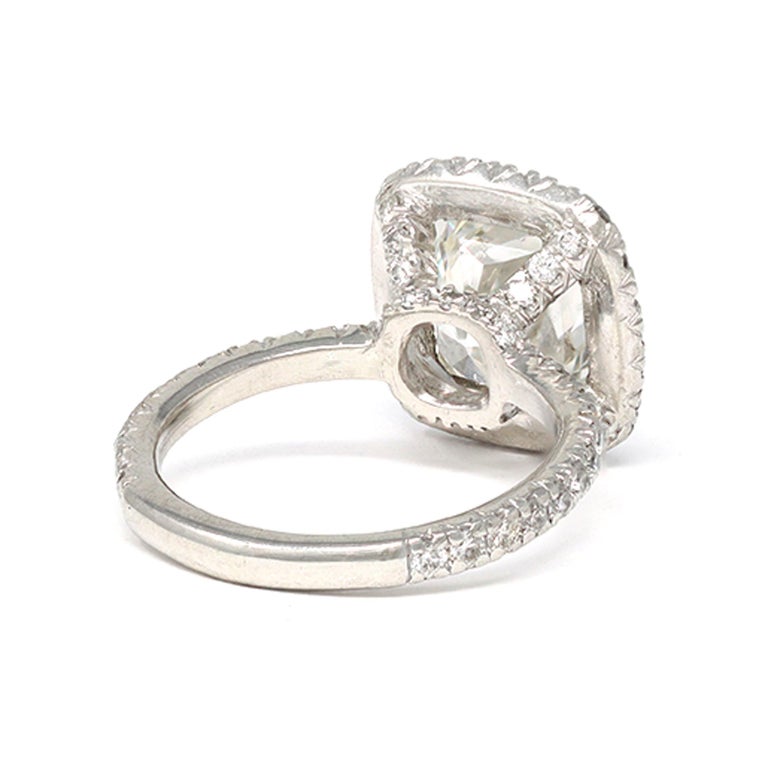 3.07 Carat 14KT White Gold Natural Freshwater Pearl EGL Certified Diamond Ring