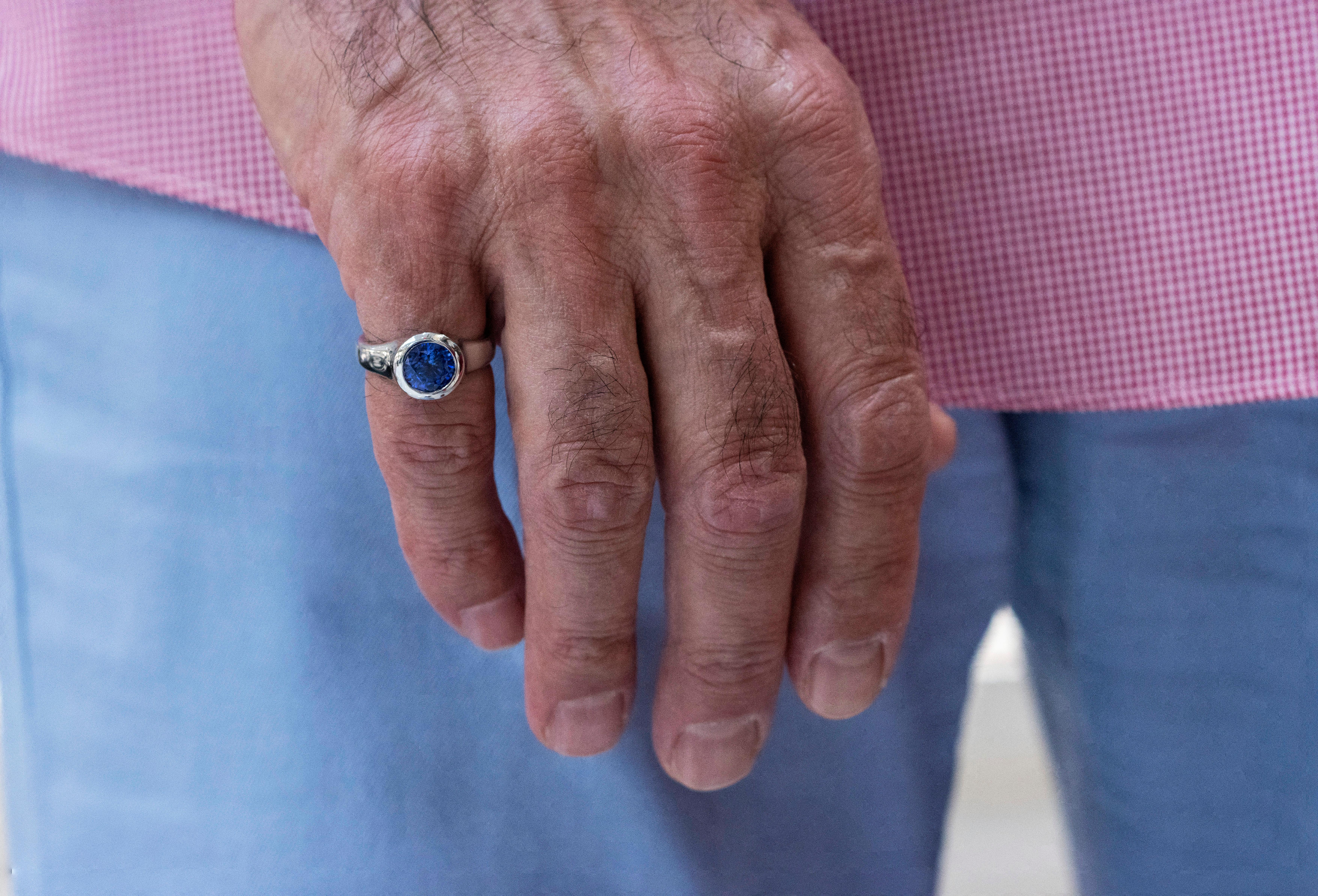 blue sapphire mens ring designs