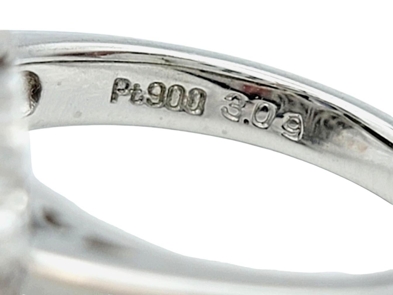 Anillo de platino con diamantes y zafiro ovalado de Madagascar de 3,09 quilates certificado por el GIA en venta 1