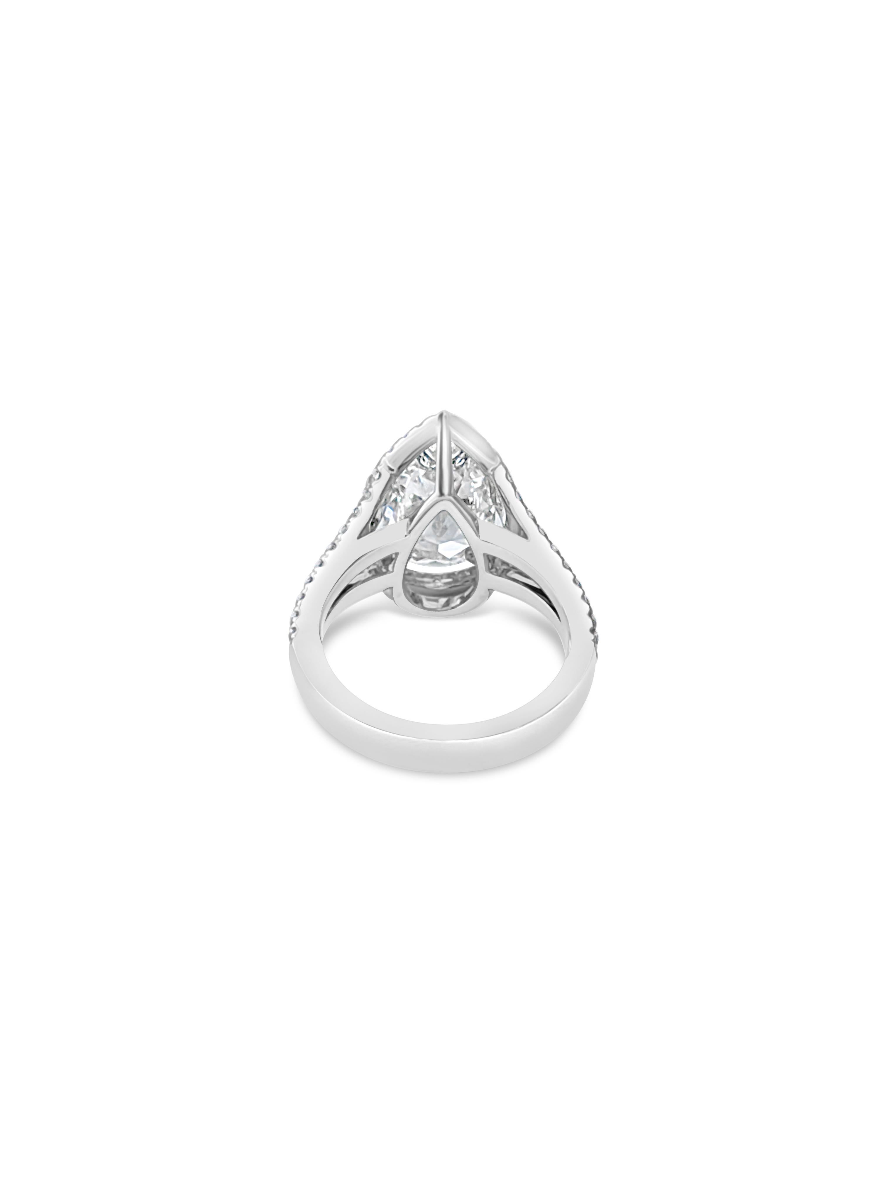 pear shaped engagement ring split shank