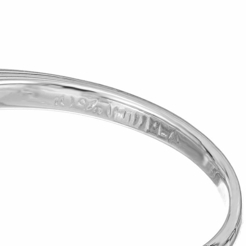 GIA Certified 3.09 Carat Sapphire Diamond Platinum Three-Stone Engagement Ring For Sale 2