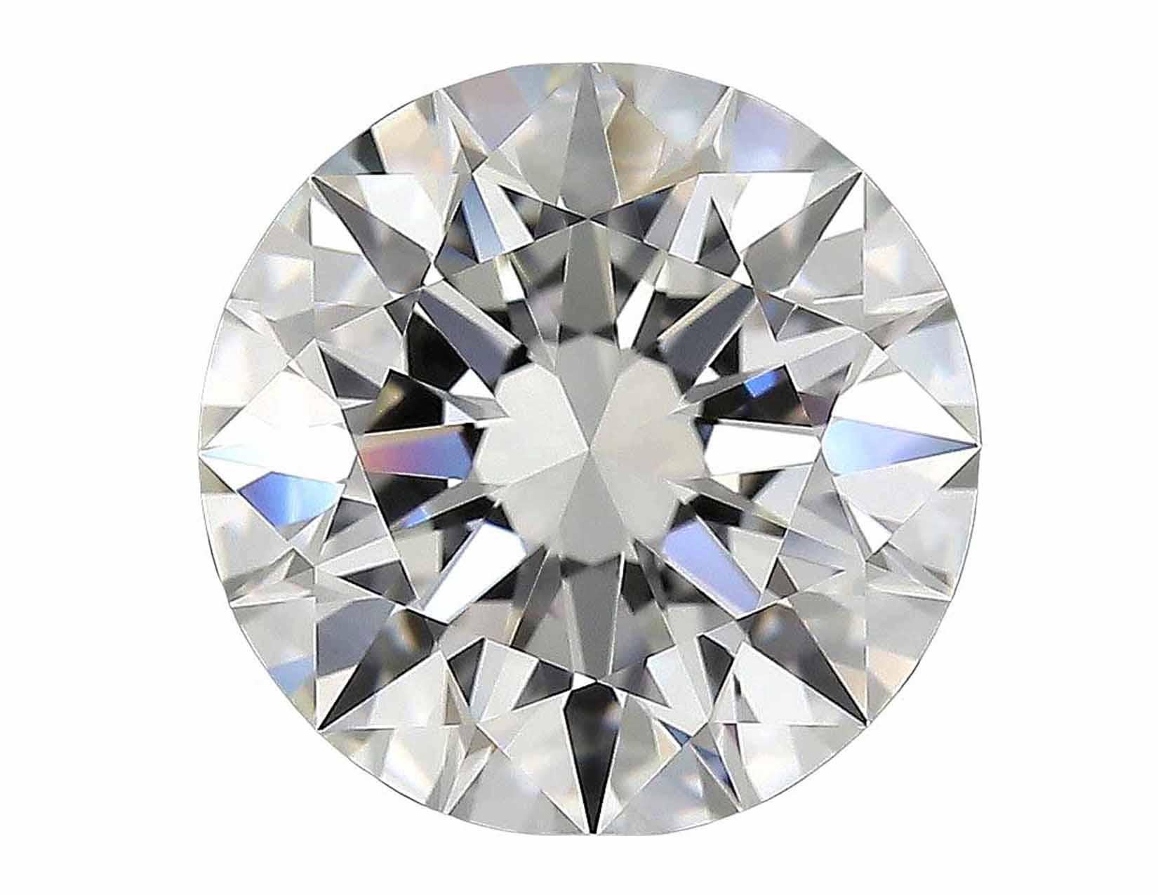 Contemporary GIA Certified 3.01 Carat Round Cut Diamond Vintage Style Platinum Ring For Sale