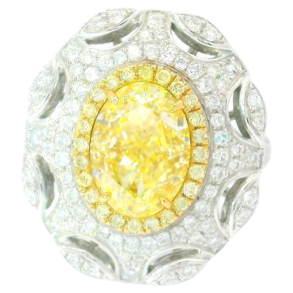GIA Certified 3.10 Carat W - X Colour  SI1 Clarity Diamond Ring