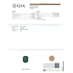 Natural Unheated Green Sapphire Gemstone 3.10 carats with GIA Report