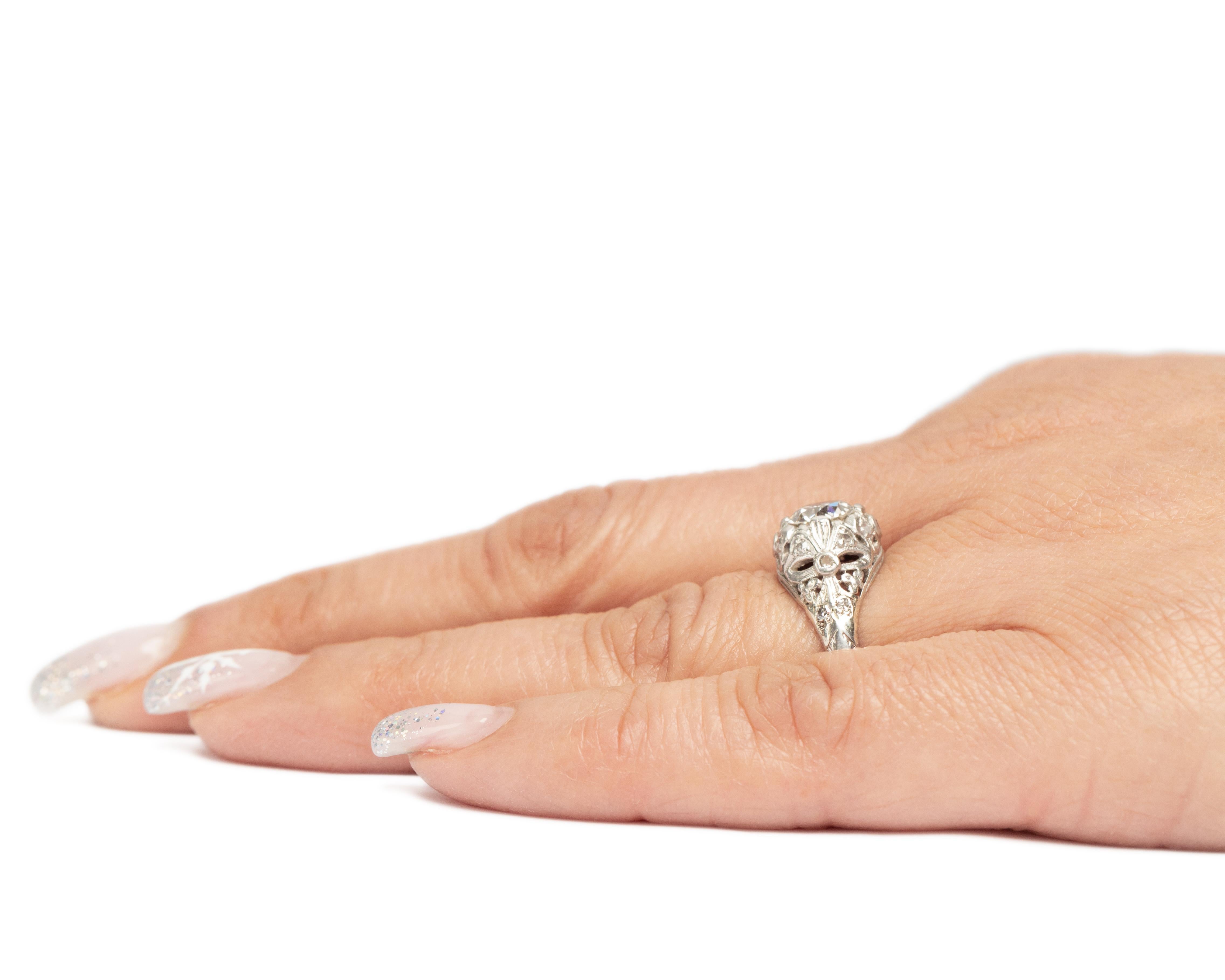 GIA Certified 3.11 Diamond Platinum Engagement Ring  In Good Condition In Atlanta, GA