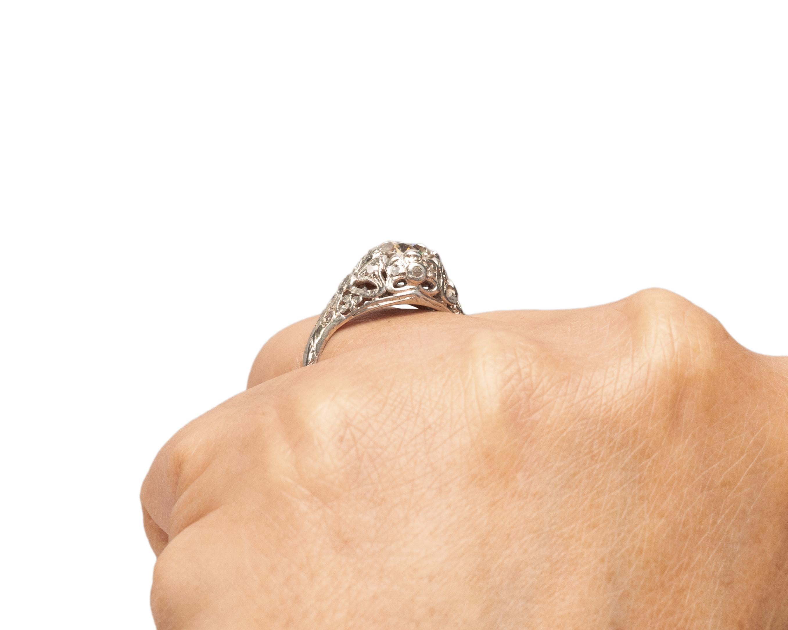 GIA Certified 3.11 Diamond Platinum Engagement Ring  1
