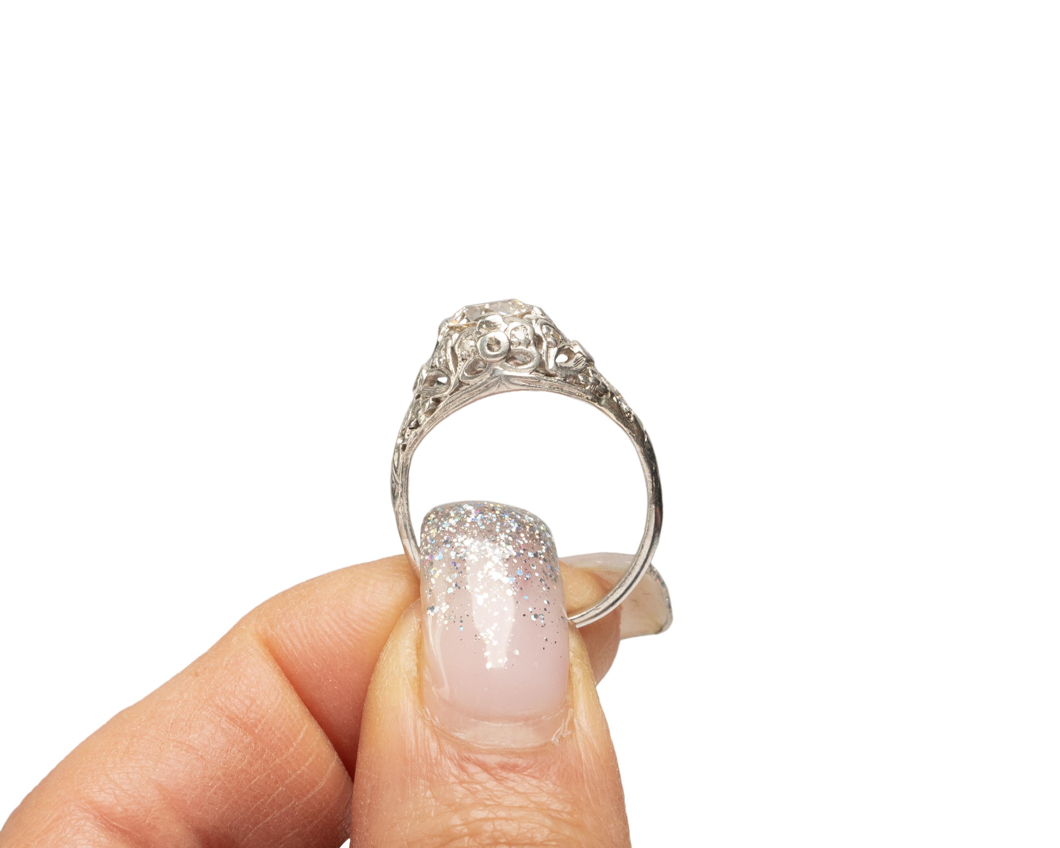 GIA Certified 3.11 Diamond Platinum Engagement Ring  2