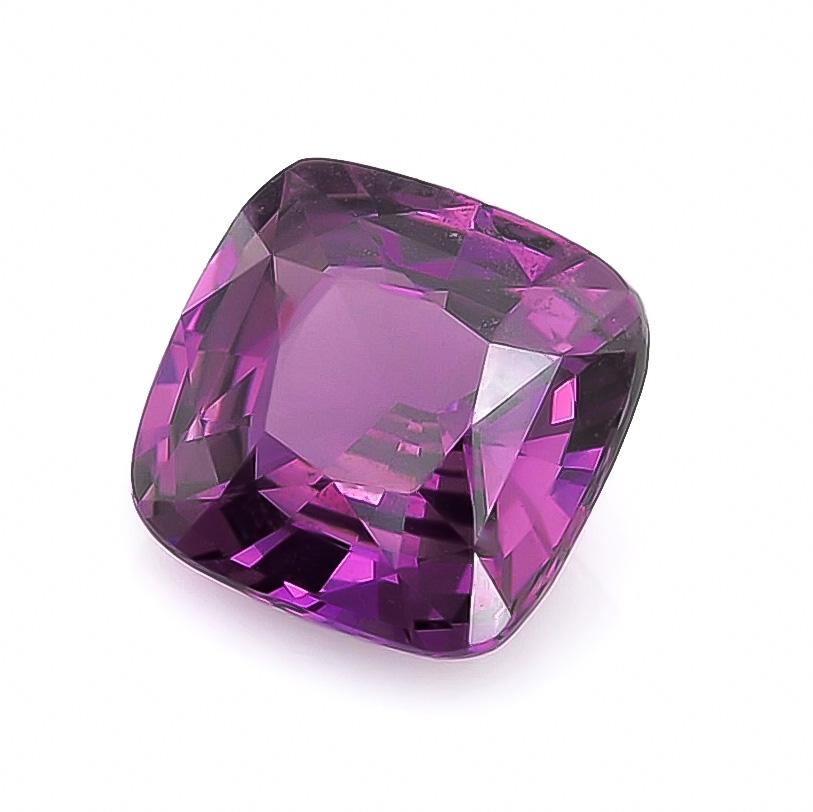 Mixed Cut GIA Certified 3.12 Carats Unheated Purple Sapphire For Sale