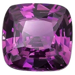 Natural Unheated Purple Sapphire Gemstone 3.12 carats with GIA Report