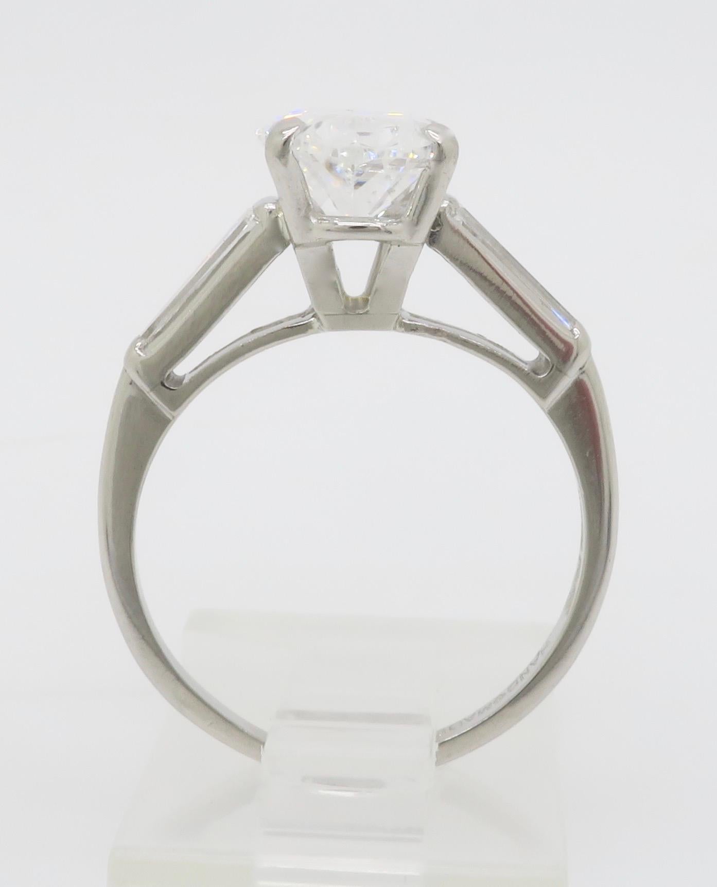 GIA Certified 3.12CTW Oval Diamond Ring in Platinum 8