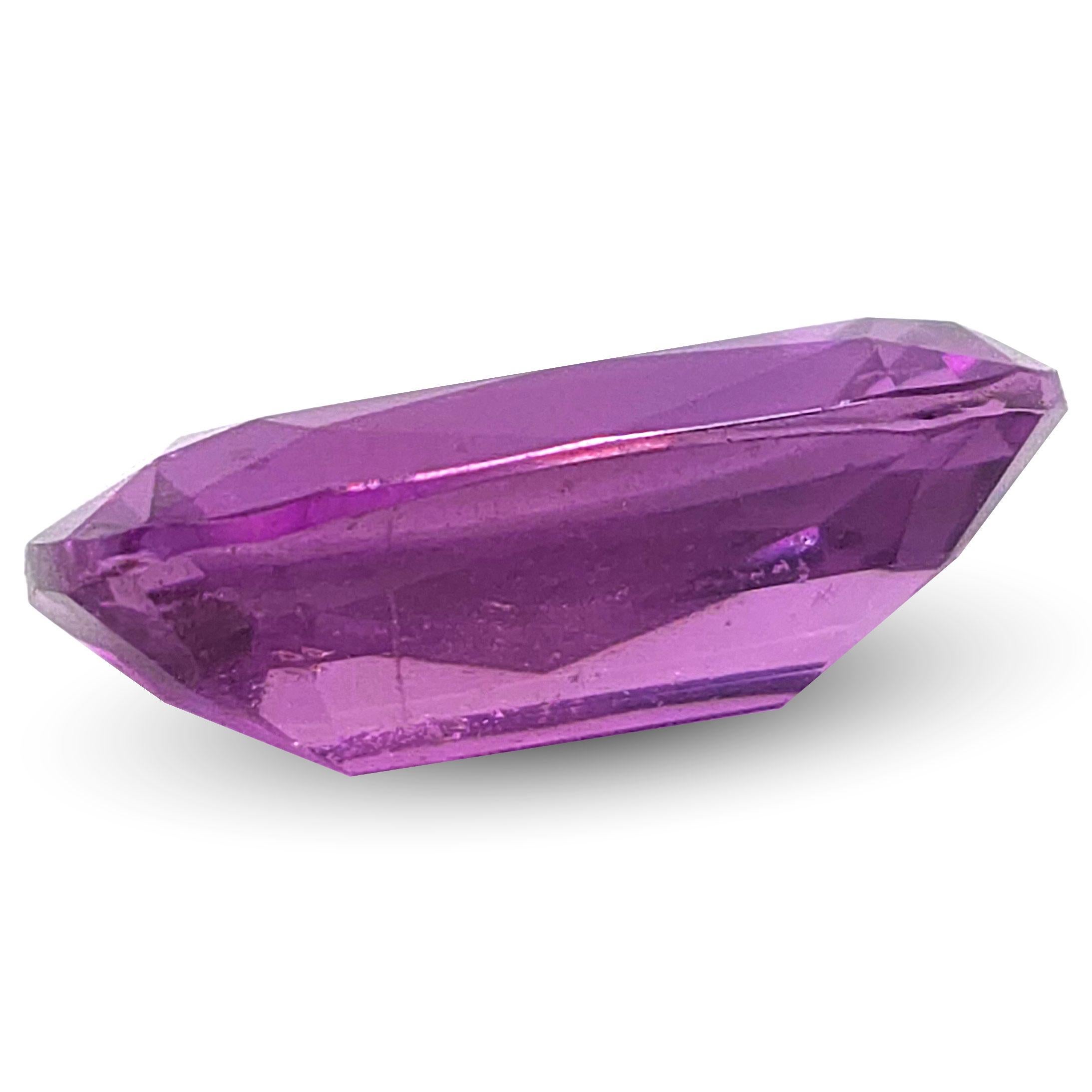 GIA Certified 3.13 Carats Heated Purple Sapphire  In New Condition For Sale In Los Angeles, CA