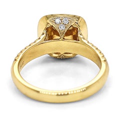 GIA Certified 2.47ct Yellow Sapphire & Diamond Ring in 18K Gold