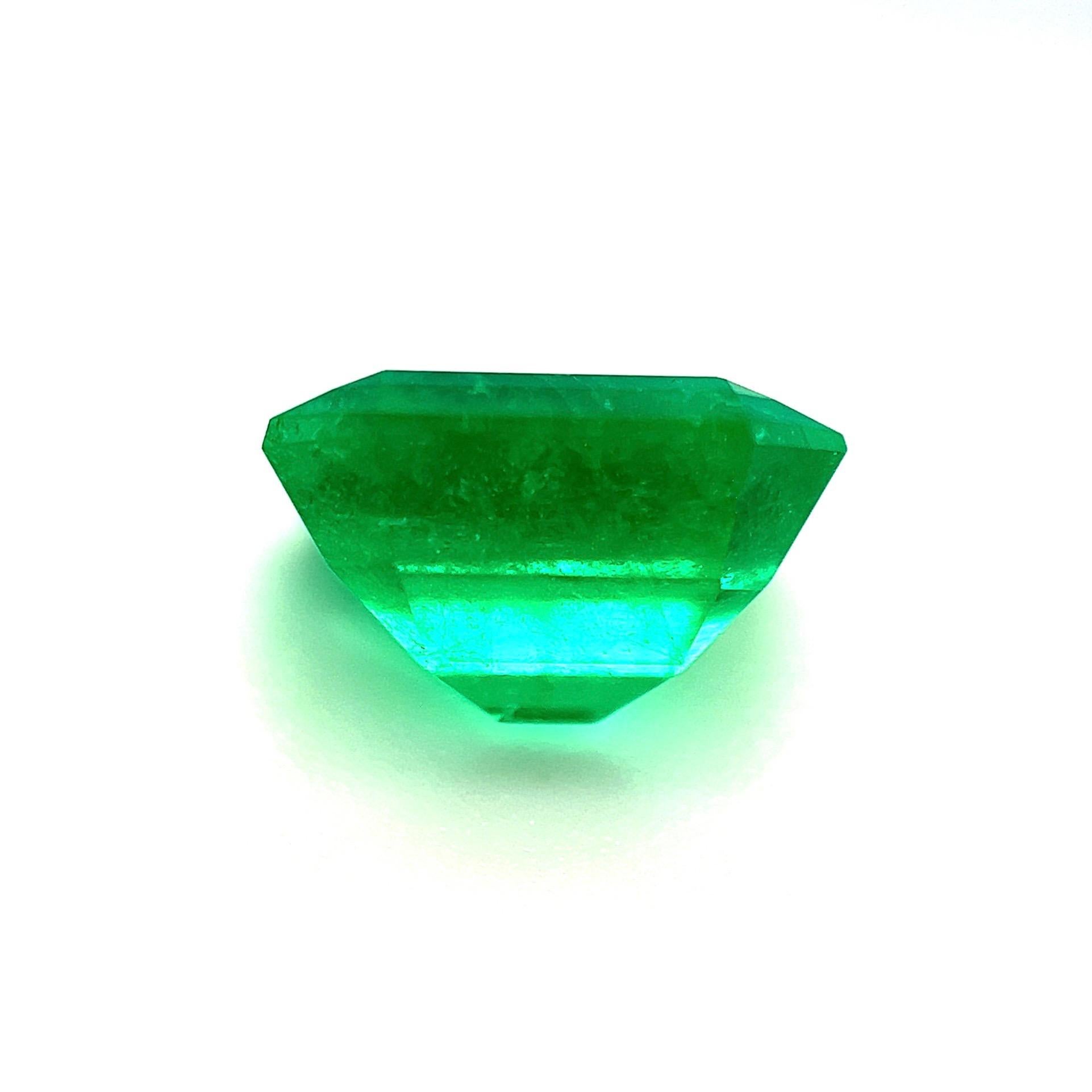 Men's GIA Certified 3.15ct Colombian Emerald Vivid Green Emerald Cut Rare Loose Gem