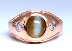 GIA Certified 3.15ct Natural Cats Eye Ring 14kt 12415*