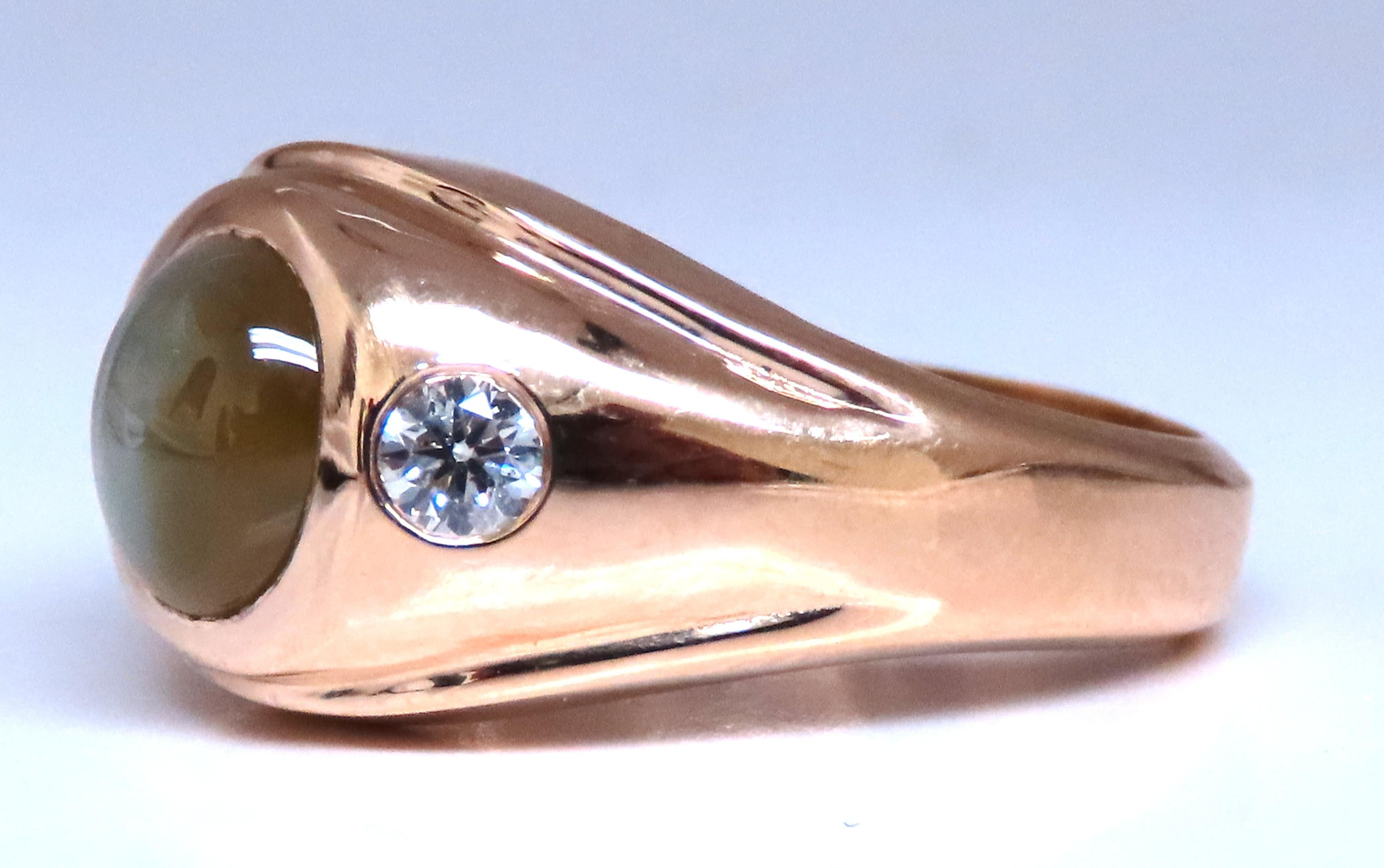 GIA Certified 3.15ct Natural Cats Eye Ring 14kt  12415 In New Condition For Sale In New York, NY