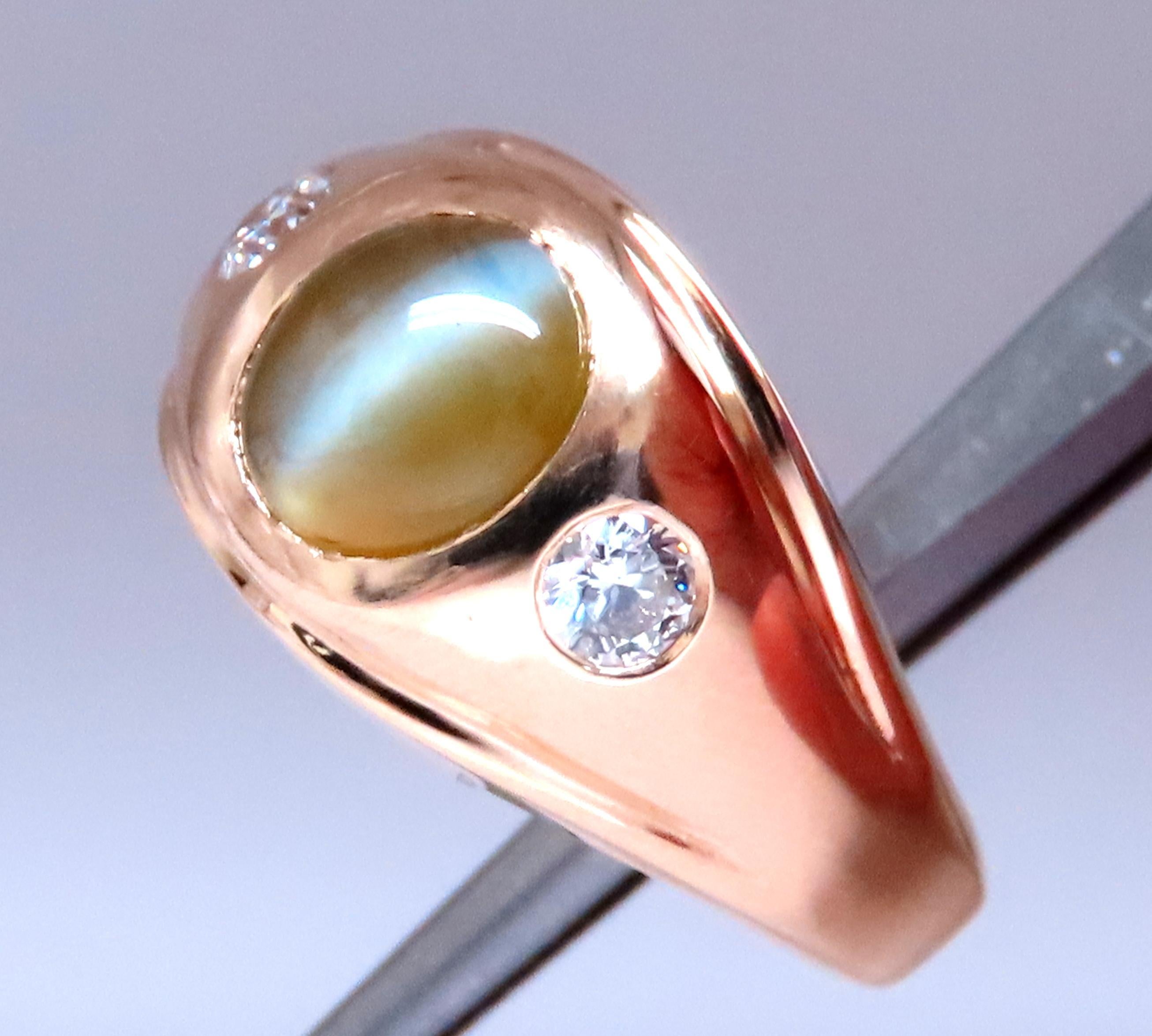Women's or Men's GIA Certified 3.15ct Natural Cats Eye Ring 14kt  12415 For Sale