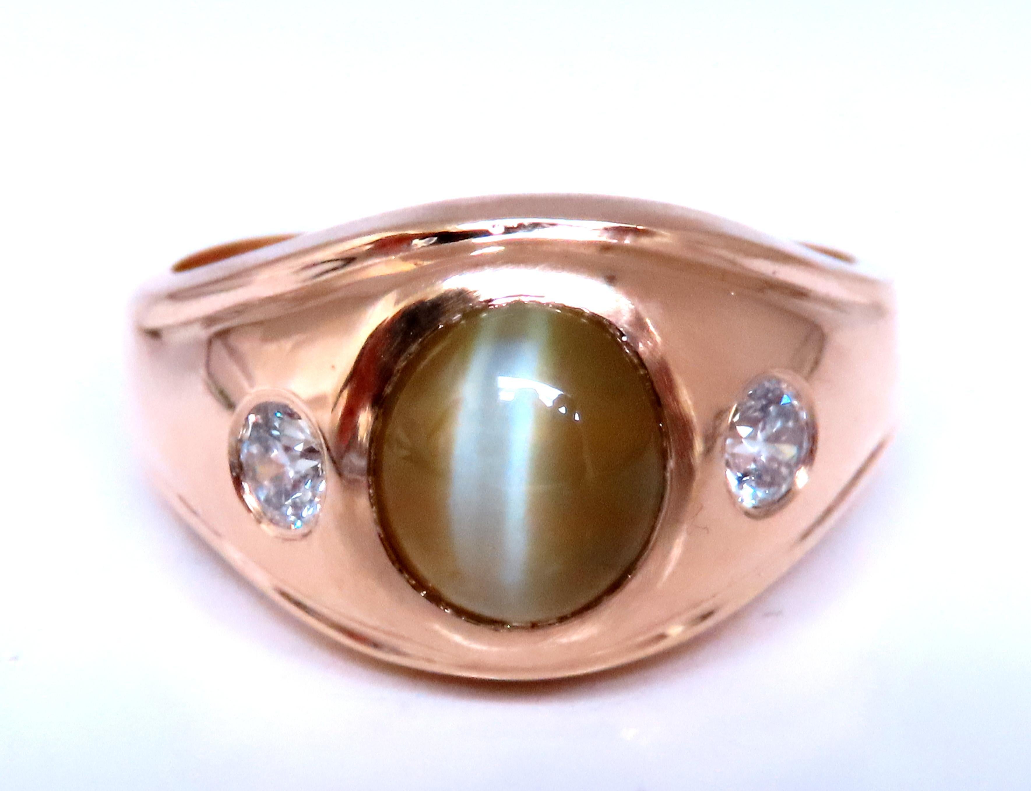 GIA Certified 3.15ct Natural Cats Eye Ring 14kt  12415 For Sale 2