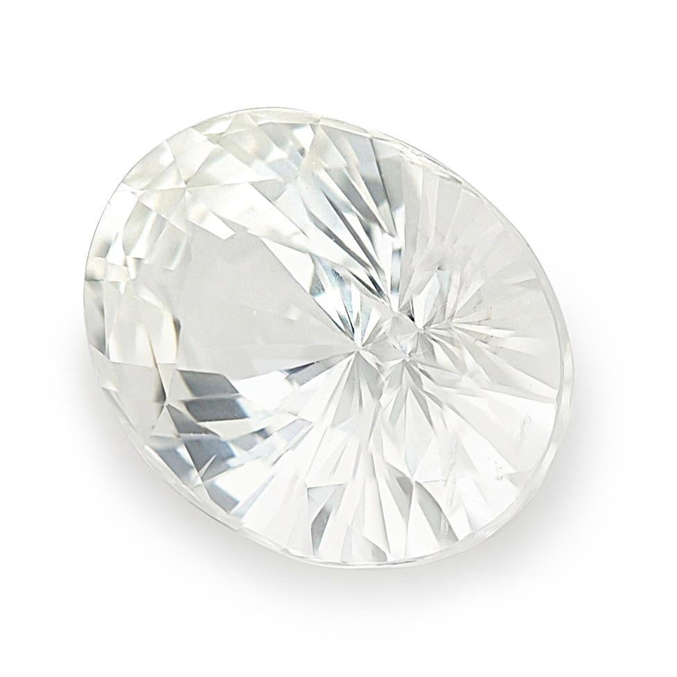 Mixed Cut GIA Certified 3.17 Carats Unheated White Sapphire For Sale