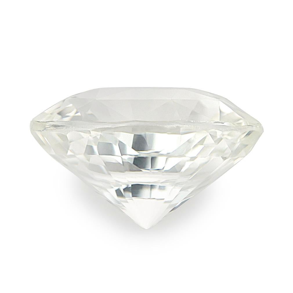 Natural Unheated White Sapphire Gemstone 3.17 carats with GIA Report In New Condition For Sale In Los Angeles, CA