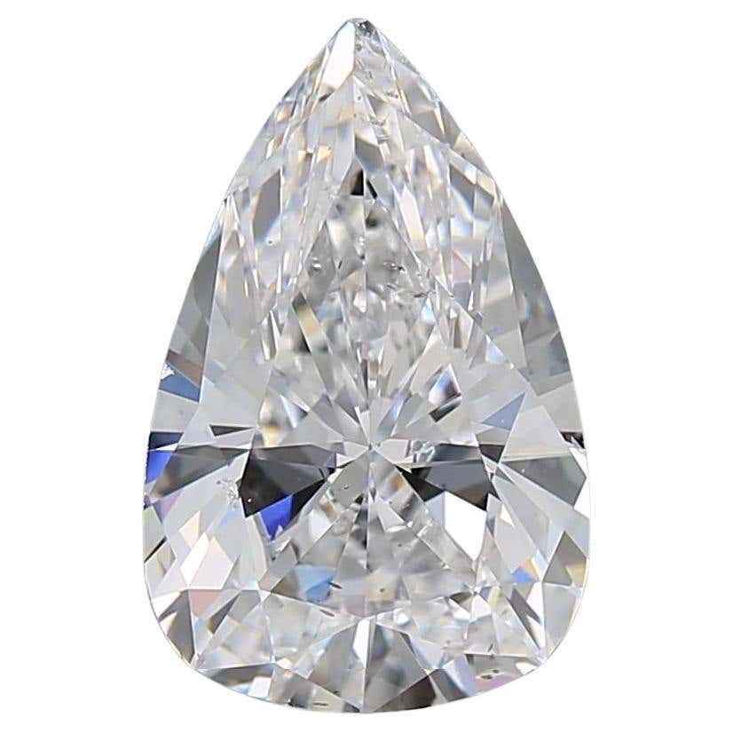 0.84 Carat Pear Brilliant Gia Certified G Color Si1 Clarity Diamond For ...