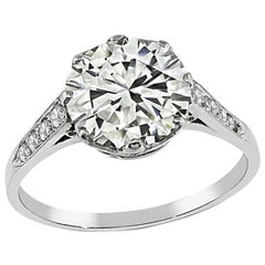 Anello di fidanzamento con diamante certificato GIA da 3.18 carati
