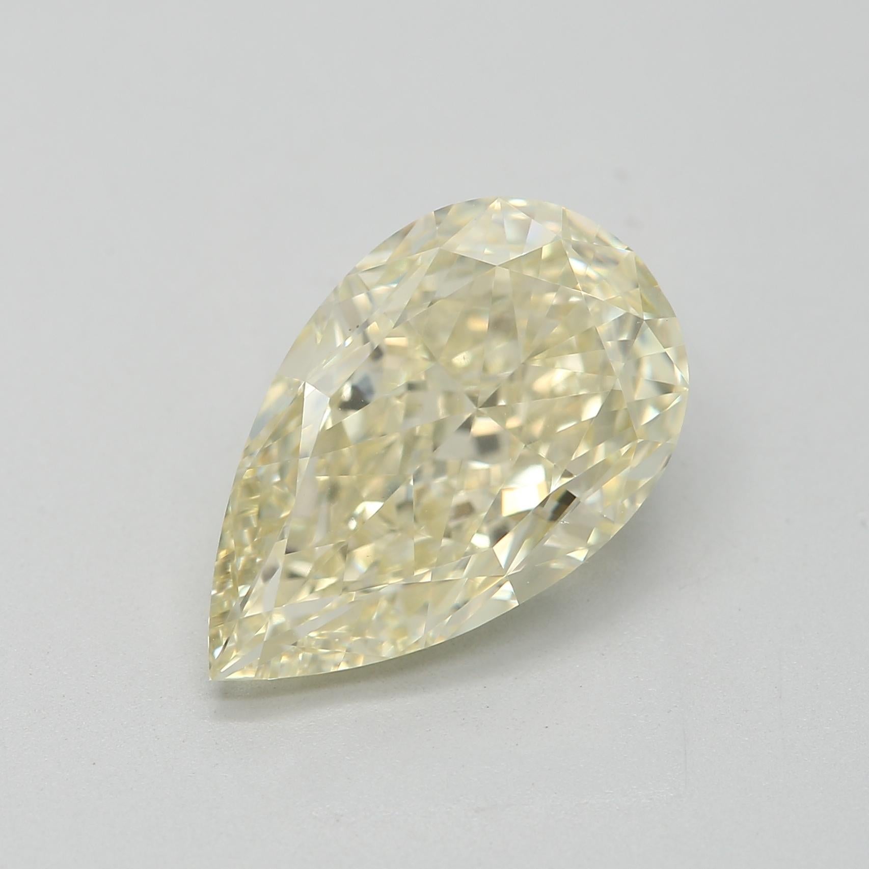 Certificate: GIA
Report Number: 5231070899
Shape And Cut: Pear
Carat Weight: 3.19 carat
Measurements: 12.13 x 7.49 x 4.86 mm
Color Grade: Fancy Light Yellow

This pear-shaped diamond is a unique and elegant choice for an engagement ring or other