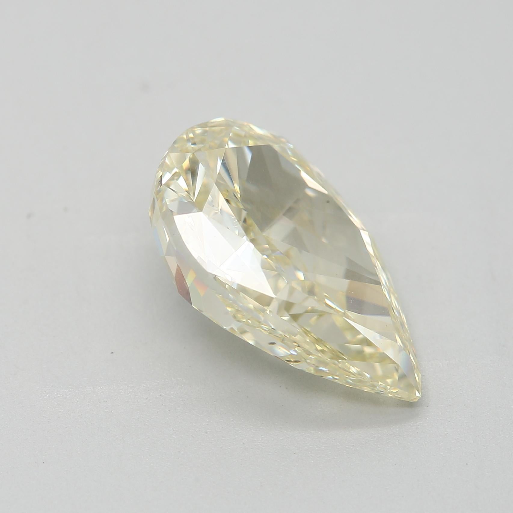 Women's or Men's GIA Certified 3.19 Carat Fancy Light Yellow VS1 Clarity Diamond For Sale