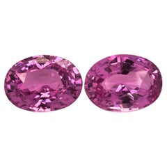 GIA Certified 3.20 Carats Unheated Pink Sapphire Matching Pair 