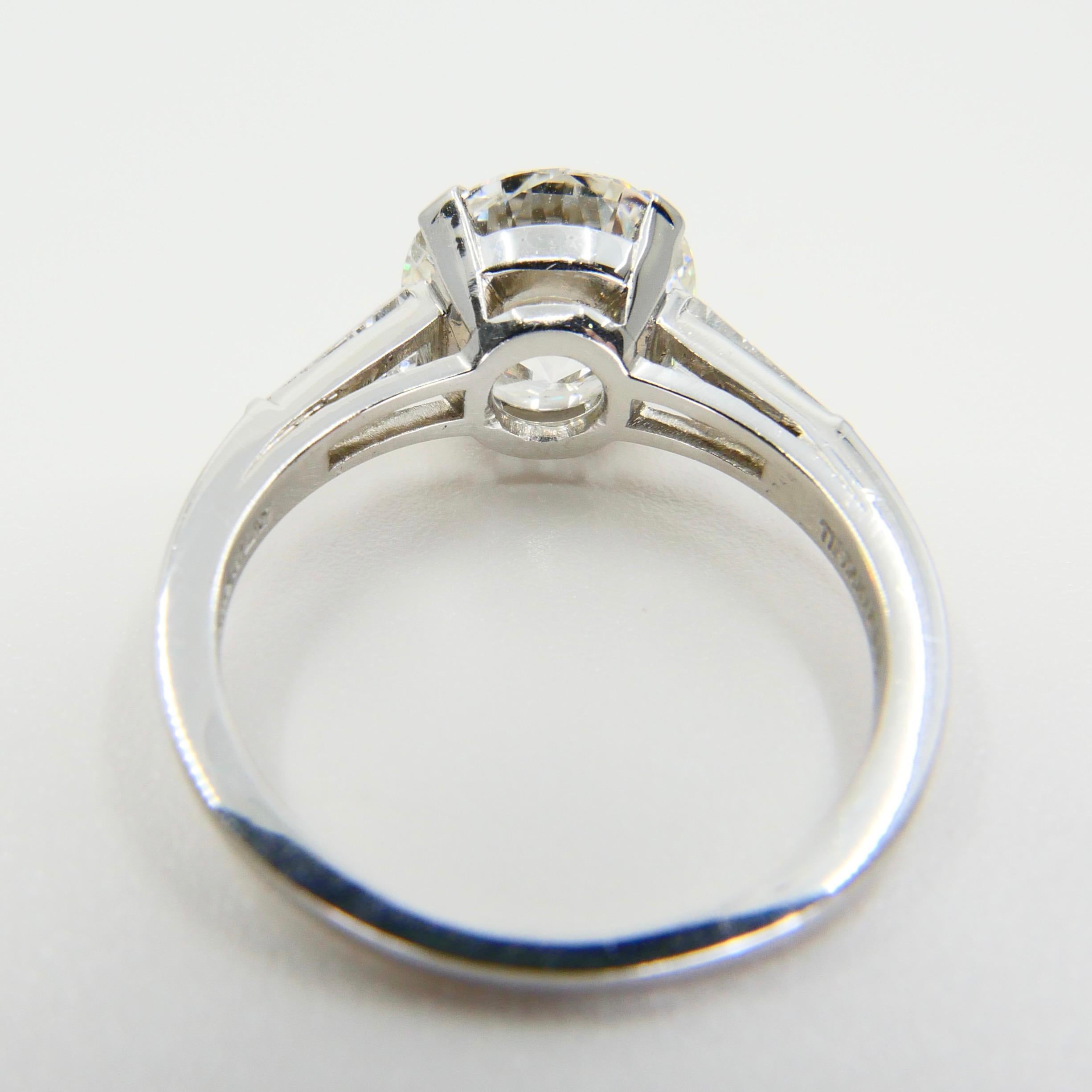 GIA Certified 3.20 Cts Tiffany and Co. Vintage Platinum Diamond