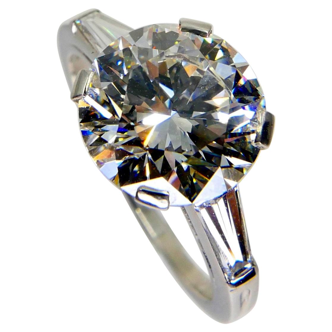 GIA Certified 3.20 Cts Tiffany and Co. Vintage Platinum Diamond